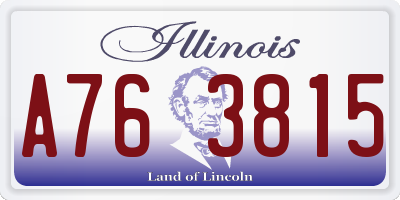 IL license plate A763815
