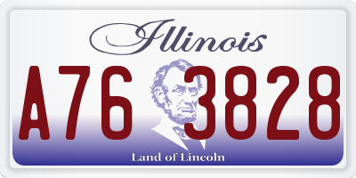 IL license plate A763828