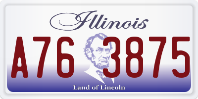 IL license plate A763875