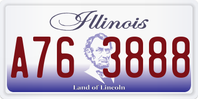 IL license plate A763888