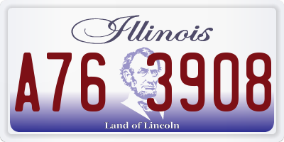 IL license plate A763908