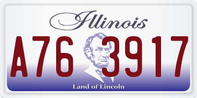 IL license plate A763917