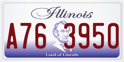 IL license plate A763950