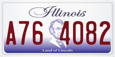 IL license plate A764082