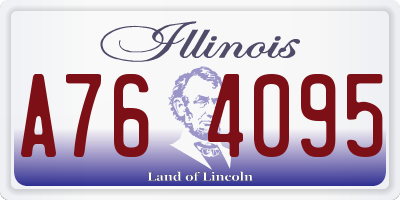 IL license plate A764095