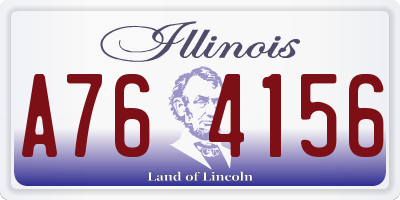 IL license plate A764156