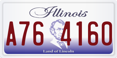 IL license plate A764160