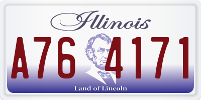 IL license plate A764171