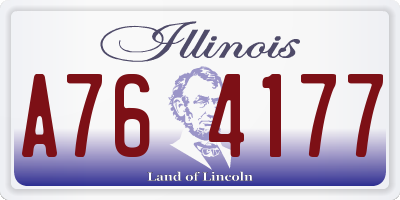 IL license plate A764177
