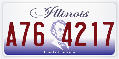 IL license plate A764217
