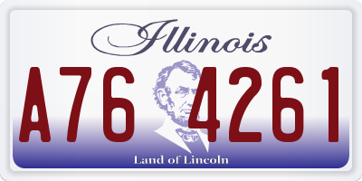 IL license plate A764261