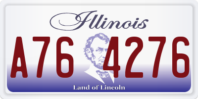 IL license plate A764276