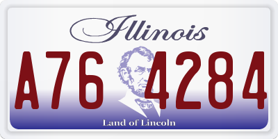 IL license plate A764284