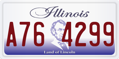 IL license plate A764299