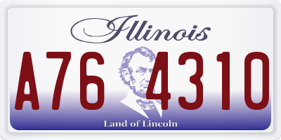 IL license plate A764310