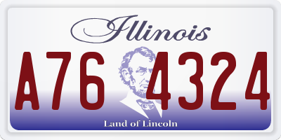 IL license plate A764324