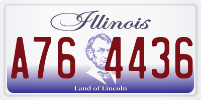 IL license plate A764436