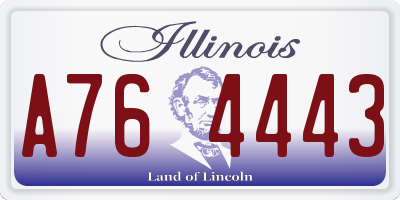 IL license plate A764443
