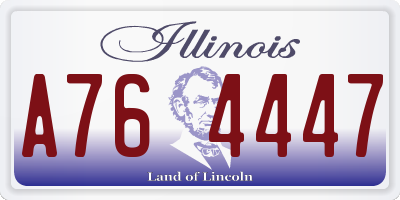 IL license plate A764447