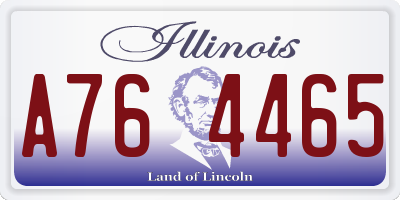 IL license plate A764465