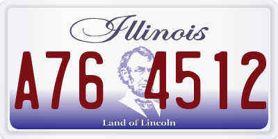 IL license plate A764512
