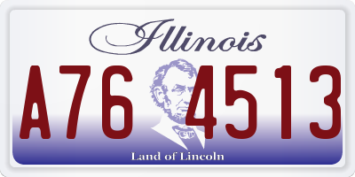 IL license plate A764513