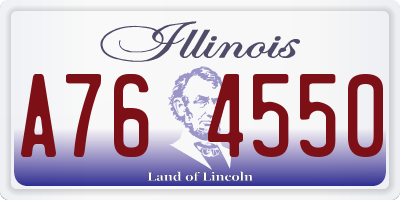 IL license plate A764550