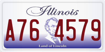 IL license plate A764579