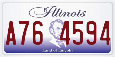 IL license plate A764594