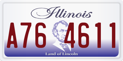 IL license plate A764611