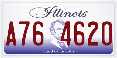 IL license plate A764620