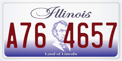 IL license plate A764657
