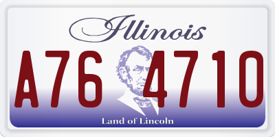 IL license plate A764710