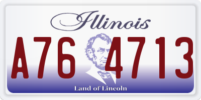 IL license plate A764713