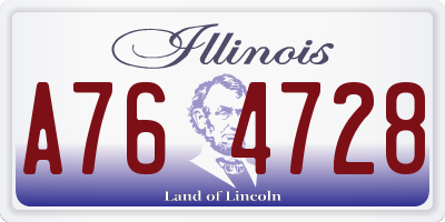 IL license plate A764728