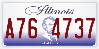IL license plate A764737