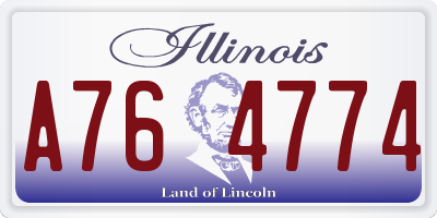 IL license plate A764774