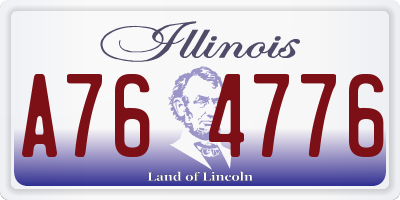 IL license plate A764776