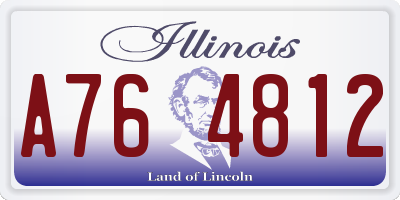 IL license plate A764812