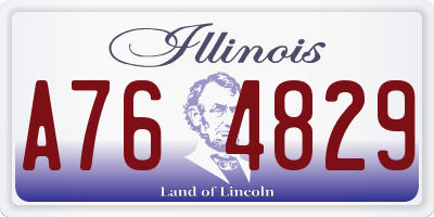 IL license plate A764829