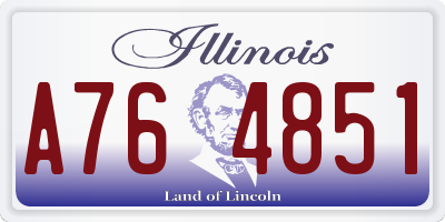 IL license plate A764851