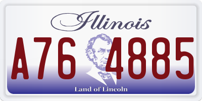 IL license plate A764885