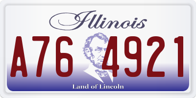 IL license plate A764921