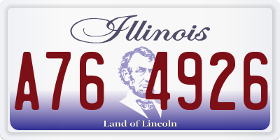 IL license plate A764926
