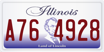 IL license plate A764928