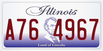 IL license plate A764967