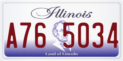 IL license plate A765034