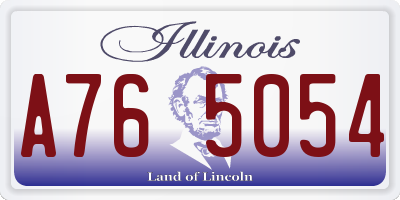 IL license plate A765054