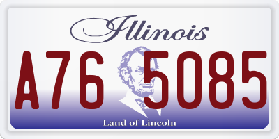 IL license plate A765085