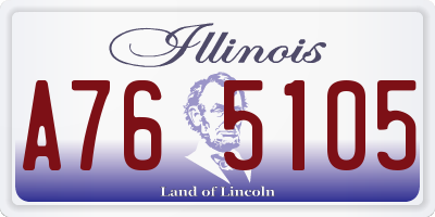 IL license plate A765105